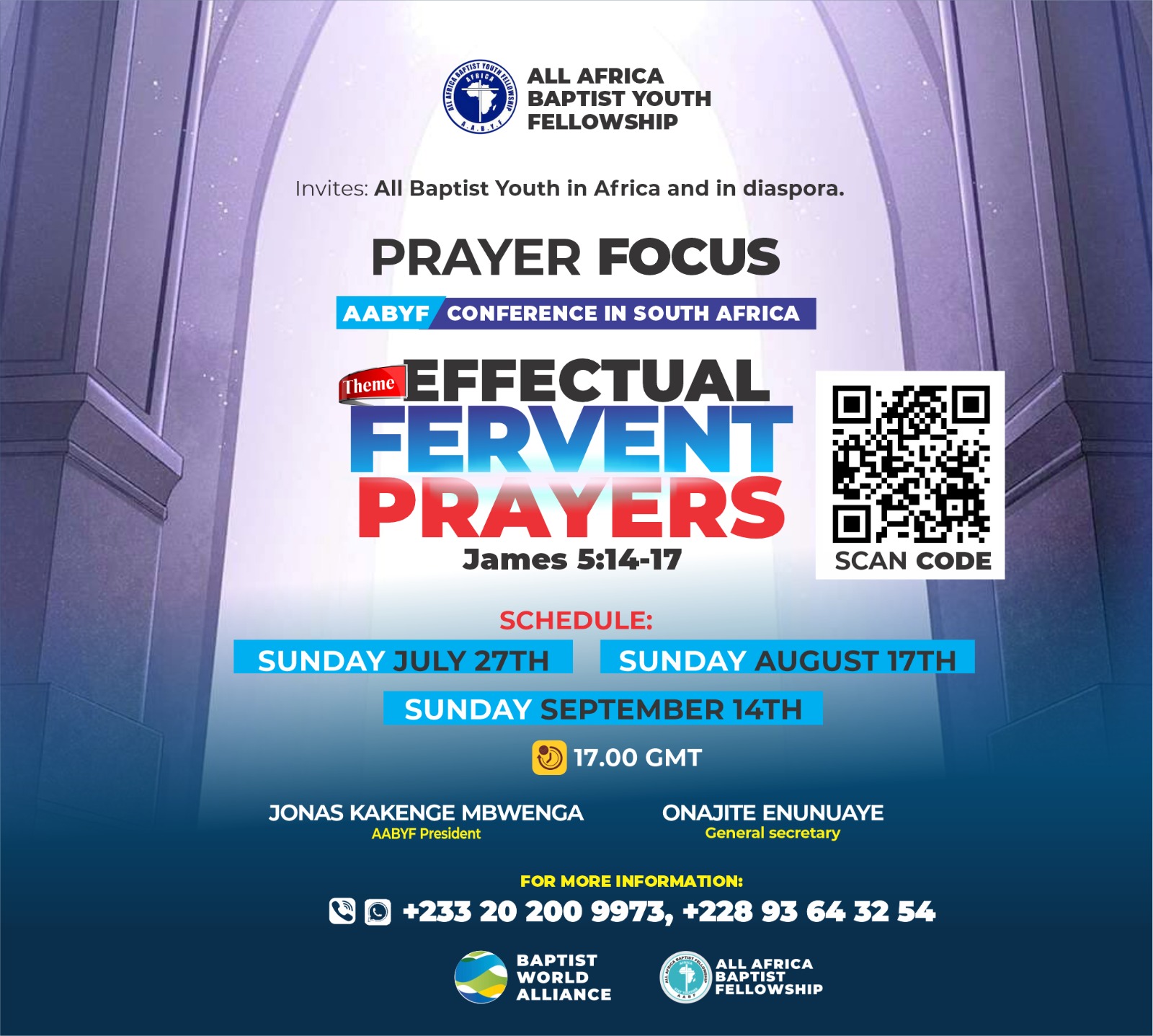 A call to pray every month before the conference