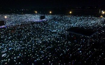 Thousands of people attending the crusade